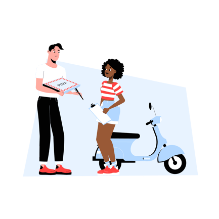 Pizza Delivery Proof of Delivery Illustration