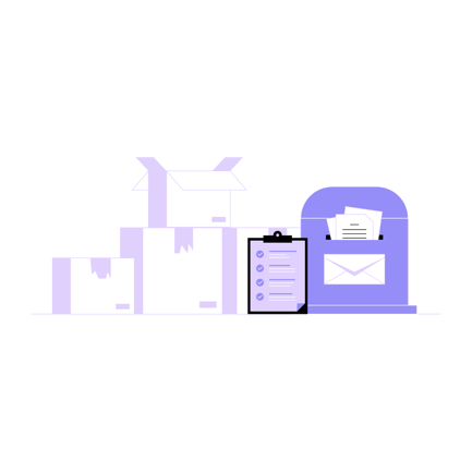 Duotone Post Boxes Illustration