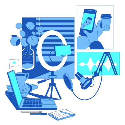 Blogging, Vlogging, Streaming and Content Creation