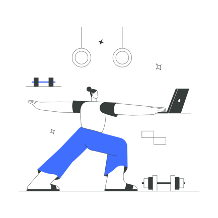 Businesswoman Meditating at Workplace Illustration