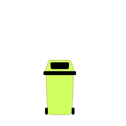 Trash Can with Paper and Email Animation