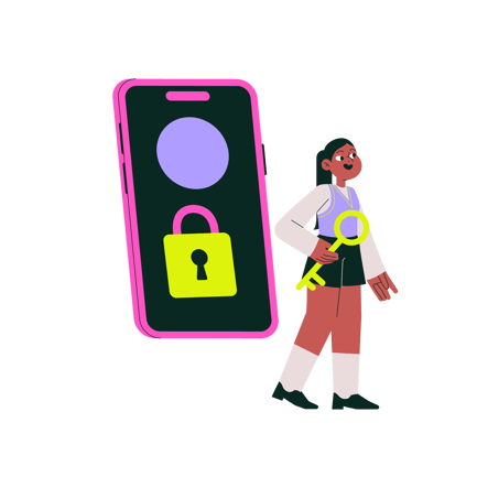 Unlock Account Illustration with Key