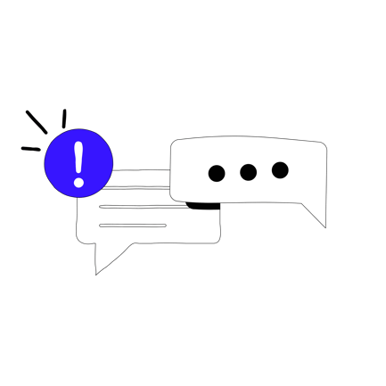 Warning Message Chat Illustration
