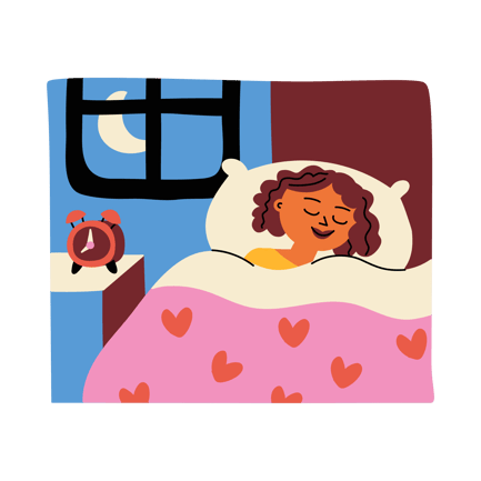 Peaceful Sleep in Bed at Night