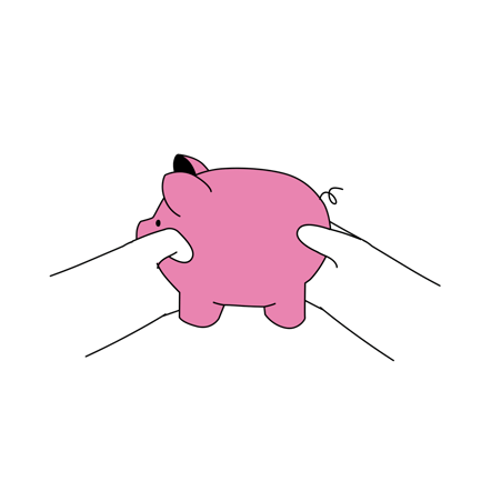Crypto Piggy Bank Breaking Apart Animation
