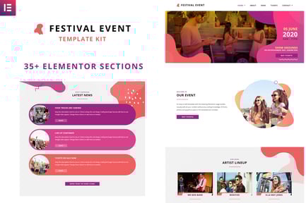 Preview: Festival Events - Elementor Template Kit
