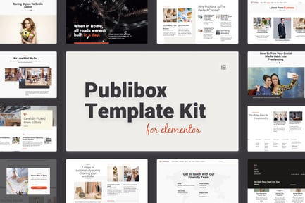 Preview: Publibox - Blog & Magazine Elementor Template Kit