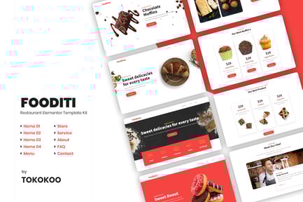 Preview: Fooditi | Restaurant & Cafe Elementor Template Kit