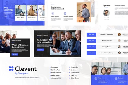 Preview: Clevent | Event & Conference Elementor Template Kit