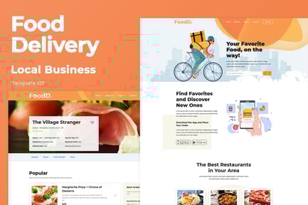 Preview: FoodDelivery - Local Business Elementor Template Kit