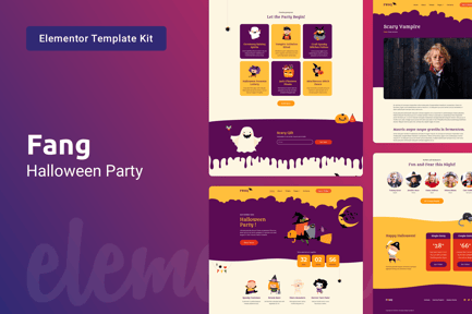 Preview: Fang — Halloween Party Elementor Template Kit