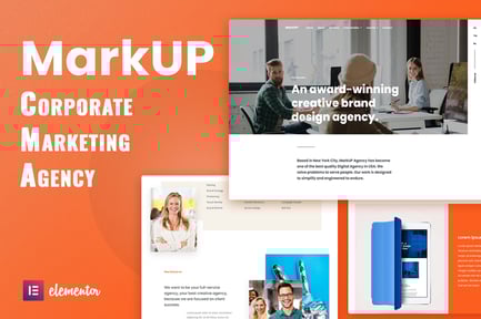 Preview: MarkUP - Corporate & Marketing Agency Elementor Template Kit