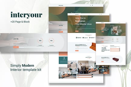 Preview: Interyours - Home Interior Design Elementor Template Kit