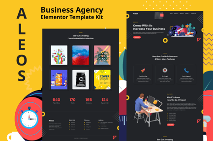 Preview: Aleos - Business Agency Elementor Template Kit