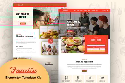 Preview: Foodie - Fast Food Elementor Template Kit