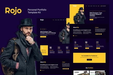 Preview: Rojo - Personal Portfolio Elementor Template Kit