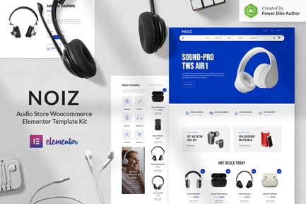 Preview: Noiz – Audio Store WooCommerce Elementor Template Kit