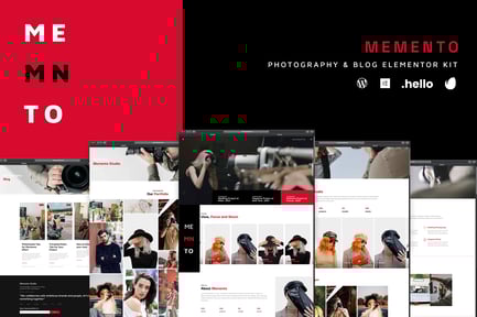 Preview: Memento - Photography & Blog Elementor Template Kit