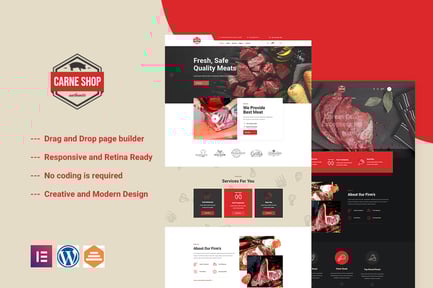 Preview: Carne - Meat Shop Elementor Template Kit