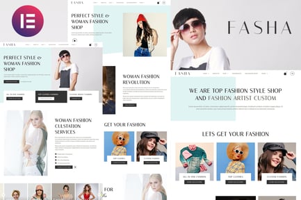 Preview: Fasha - Woman Fashion & Shop eCommerce Elementor Template Kit