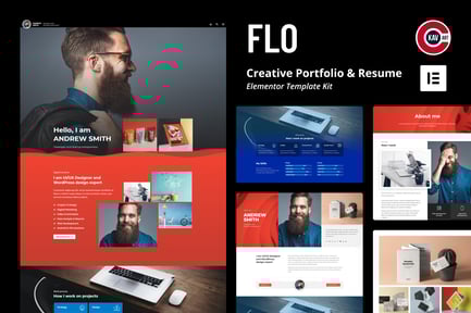 Preview: FLO - Creative Portfolio & Resume Template Kit