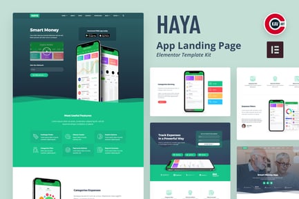 Preview: Haya - App Startup Elementor Template Kit