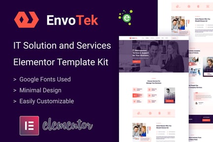 Preview: EnvoTek - IT Solution & Services Elementor Template Kit