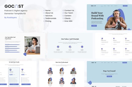 Preview: Gocast - Podcast & Digital Agency Template Kit