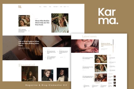 Preview: Karma - Blog & Magazine Elementor Template Kit