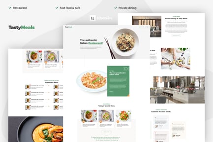 Preview: TastyMeals - Restaurant & Cafe Elementor Pro Template Kit