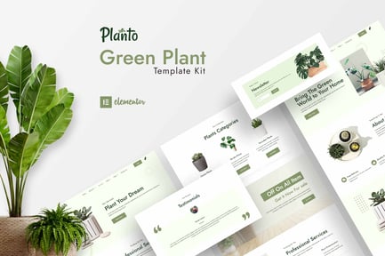 Preview: Planto - Green Elementor Template Kit