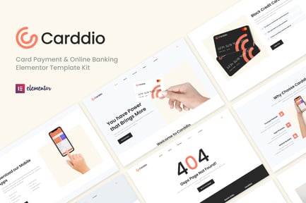 Preview: Carddio - Card Payment & Online Banking Elementor Template Kit