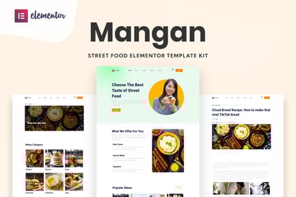 Preview: Mangan - Restaurant Elementor Template Kit