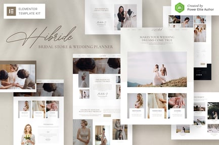 Preview: Hibride – Bridal Photography & Wedding Planner Elementor Template Kit