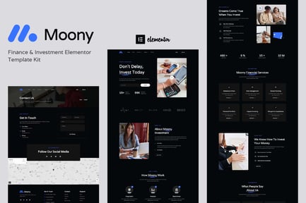 Preview: Moony - Finance & Investment Elementor Template Kit