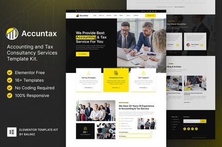 Preview: Accuntax – Accounting & Tax Consultancy Services Elementor Template Kit
