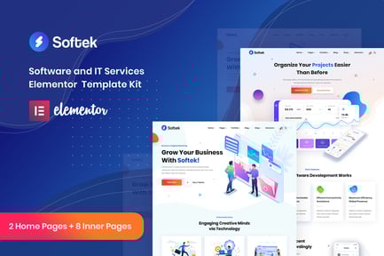 Preview: Softek - Software IT Solutions Elementor Template Kit