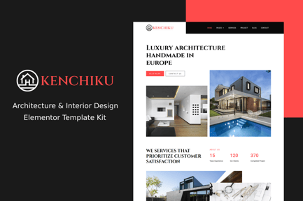 Preview: Kenchiku - Architecture & Interior Design Elementor Template Kit