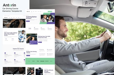 Preview: Anterin - Car Driving Course Elementor Template Kit
