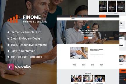 Preview: Finome - Finance & Business Elementor Template Kit