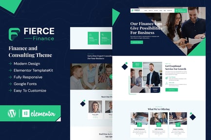 Preview: Fierce - Finance Elementor Template Kit