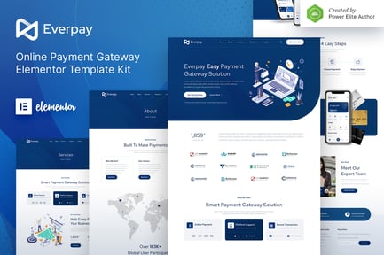 Preview: Everpay – Online Payment Gateway & Fintech Elementor Template Kit