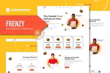 Preview: Frenzy - Food Delivery & Restaurant Elementor Template Kit