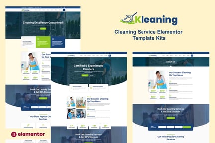 Preview: Kleaning - Cleaning Service Elementor Pro Template Kit