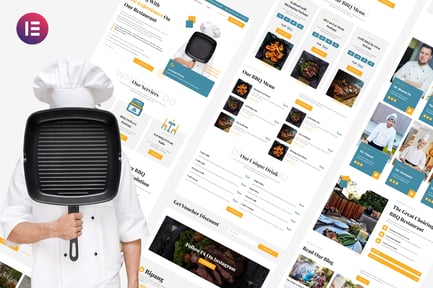 Preview: Bipang - BBQ & Grill Restaurant Elementor Template Kit
