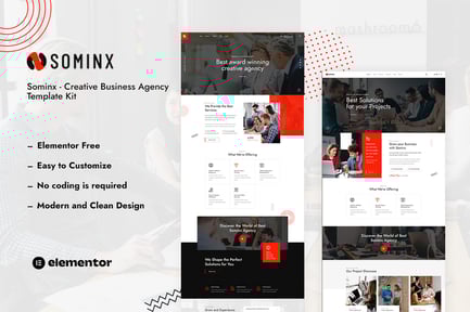 Preview: Sominx - Creative Business Agency Elementor Template Kit