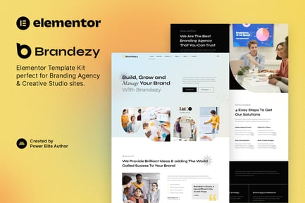 Preview: Brandezy – Branding Agency & Creative Studio Elementor Template Kit