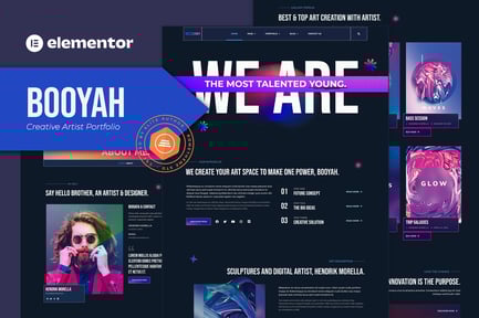 Preview: Booyah - Creative Artist Portfolio Elementor Template Kit