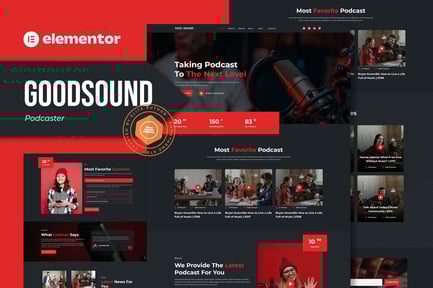 Preview: Goodsound - Podcaster Elementor Template Kit