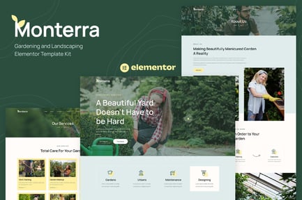 Preview: Monterra - Gardening and Landscaping Elementor Template Kit